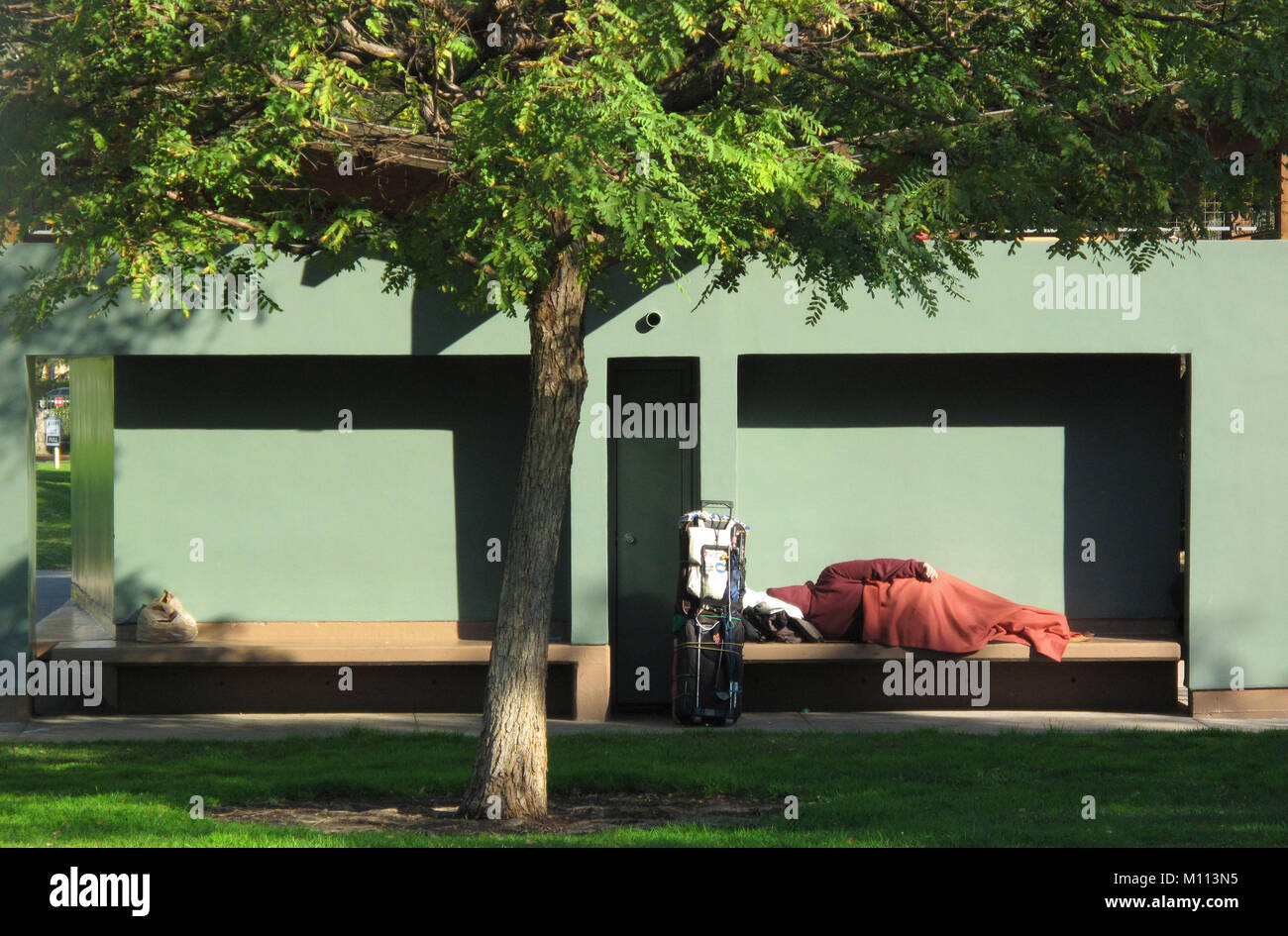 Homeless person in Los Angeles California America Stock Photo