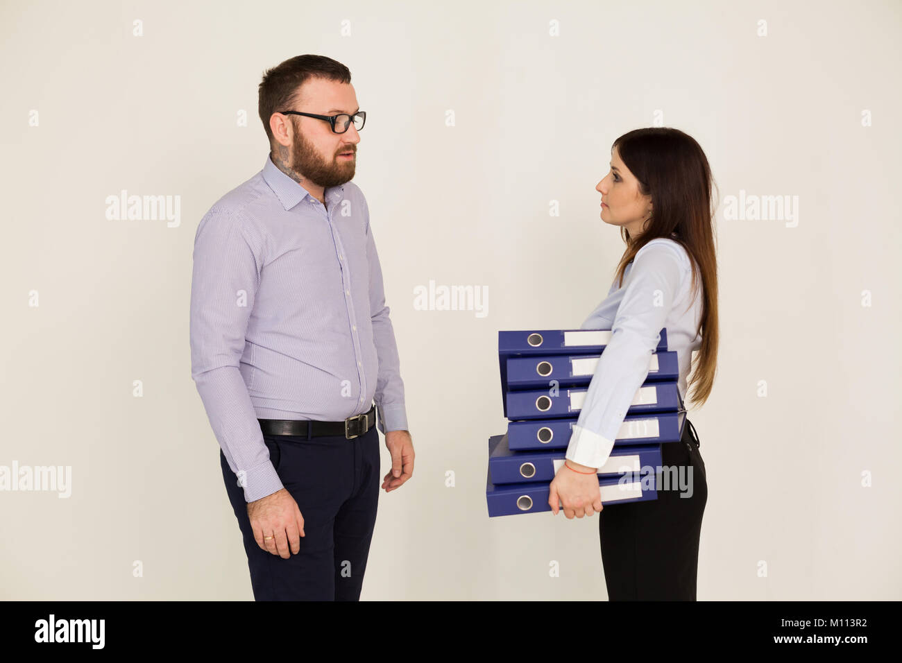business man and woman in the Office Stock Photo - Alamy