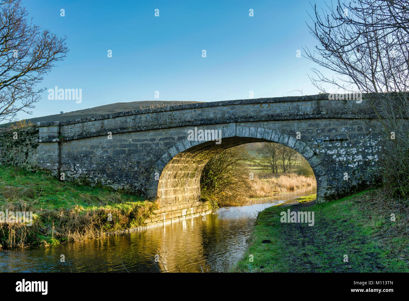 A bridge on the lancaster canal Stock Photo