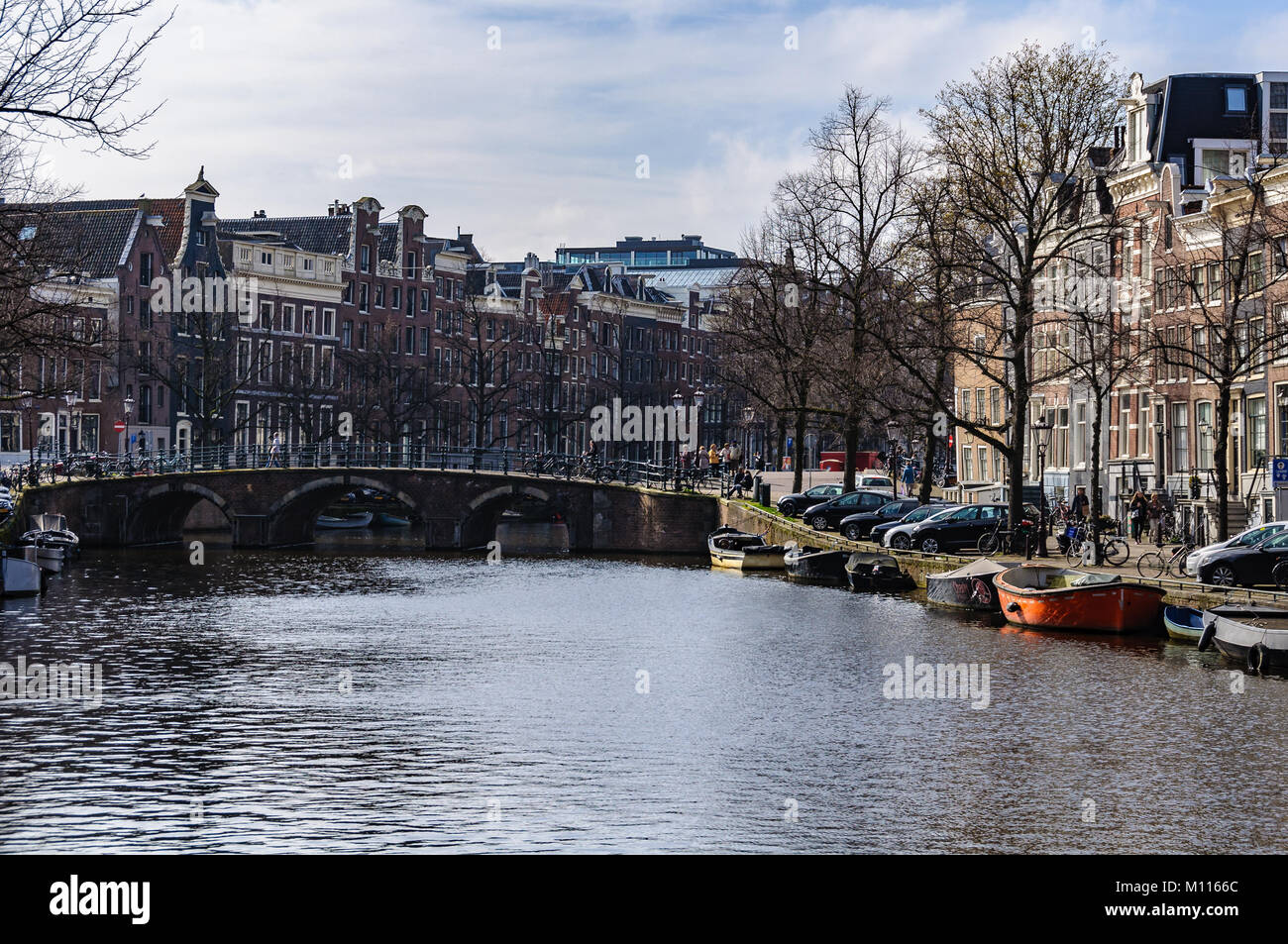 in the Amstel River in Amsterdam, Holland Stock Photo