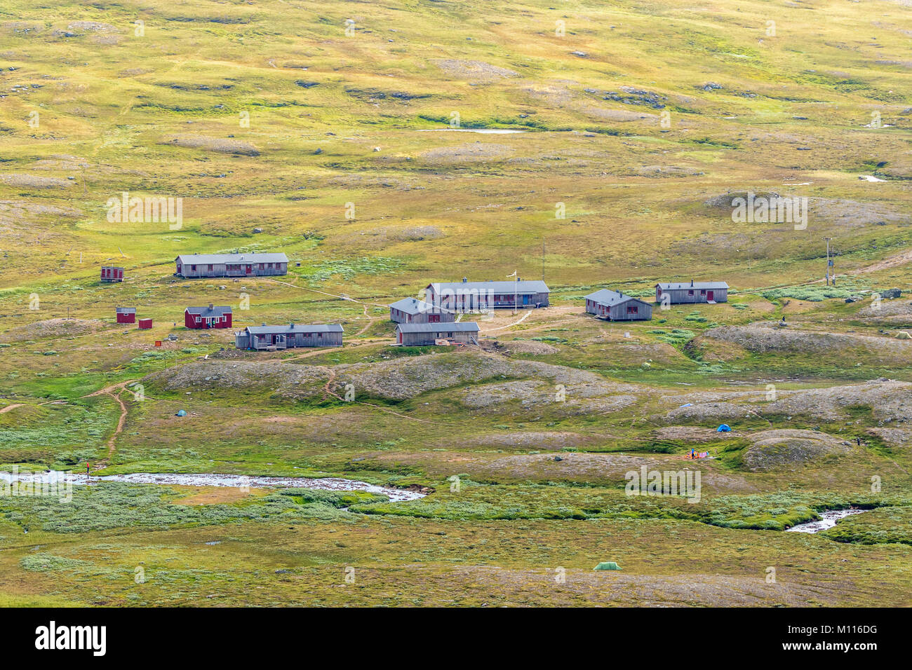 Helags mountain lodge in the Swedish mountains Stock Photo