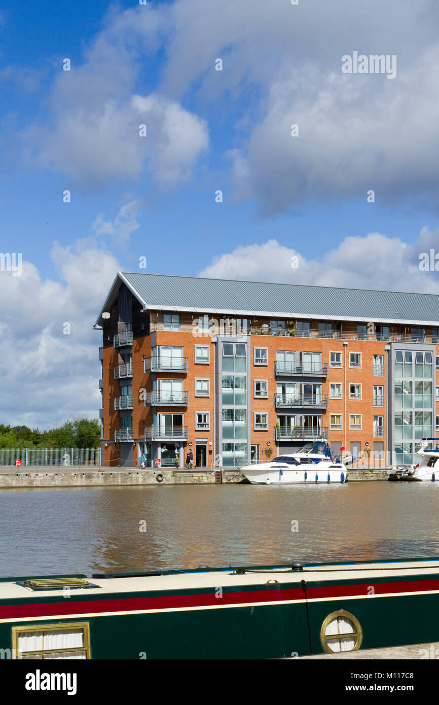 New apartment buildings development at Gloucester Docks, Gloucester, UK
