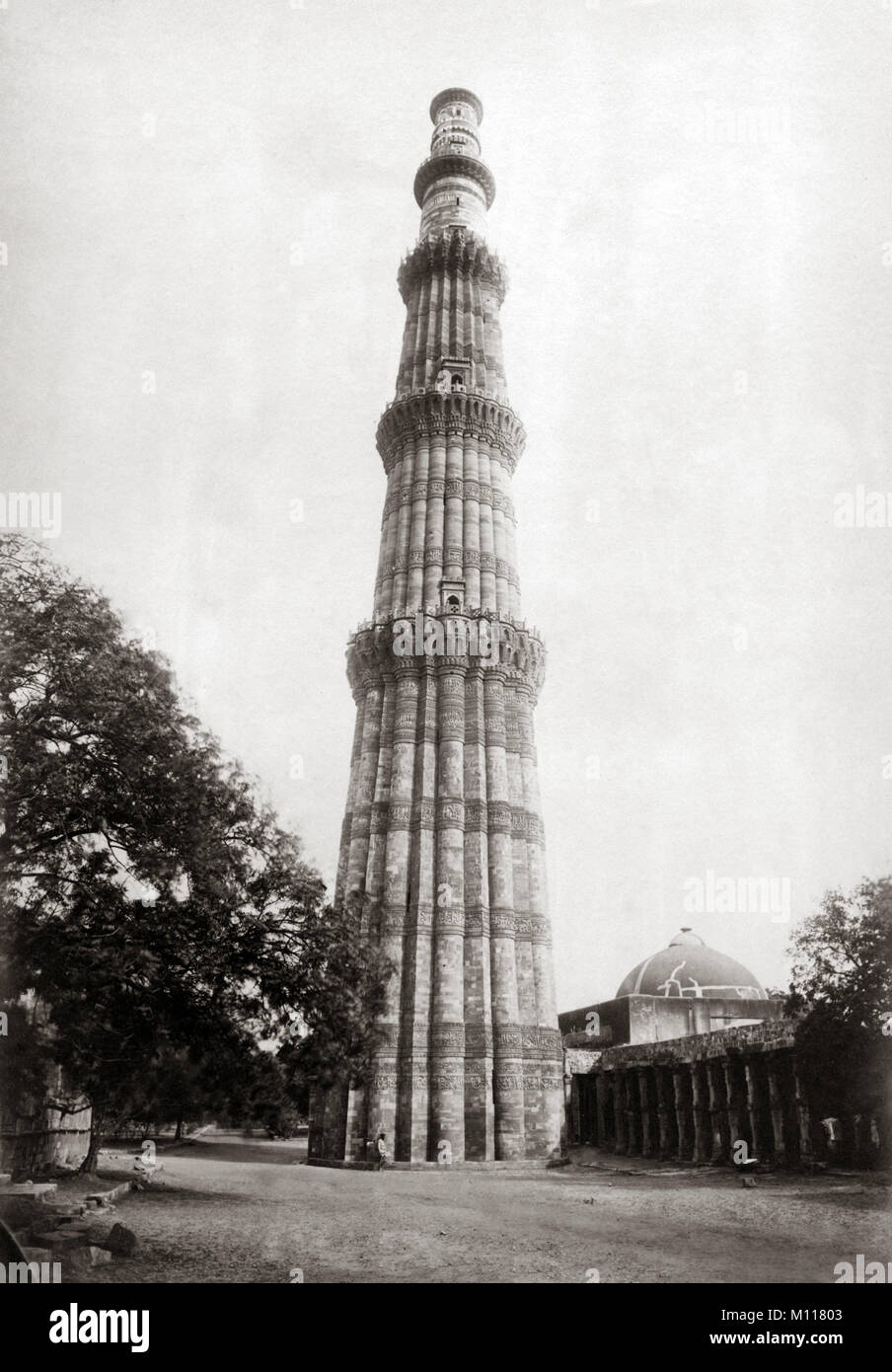 The Kutub Minar, Delhi, India, c.1880's Stock Photo