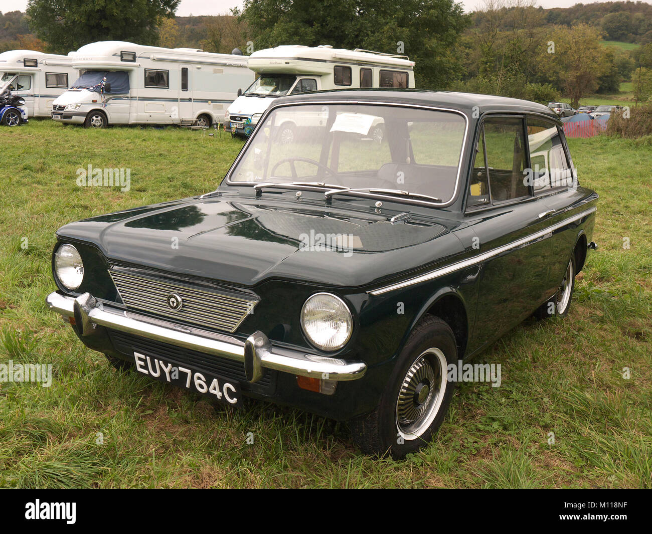 Classic Singer Chamois car at Ashover festival of lights Stock Photo