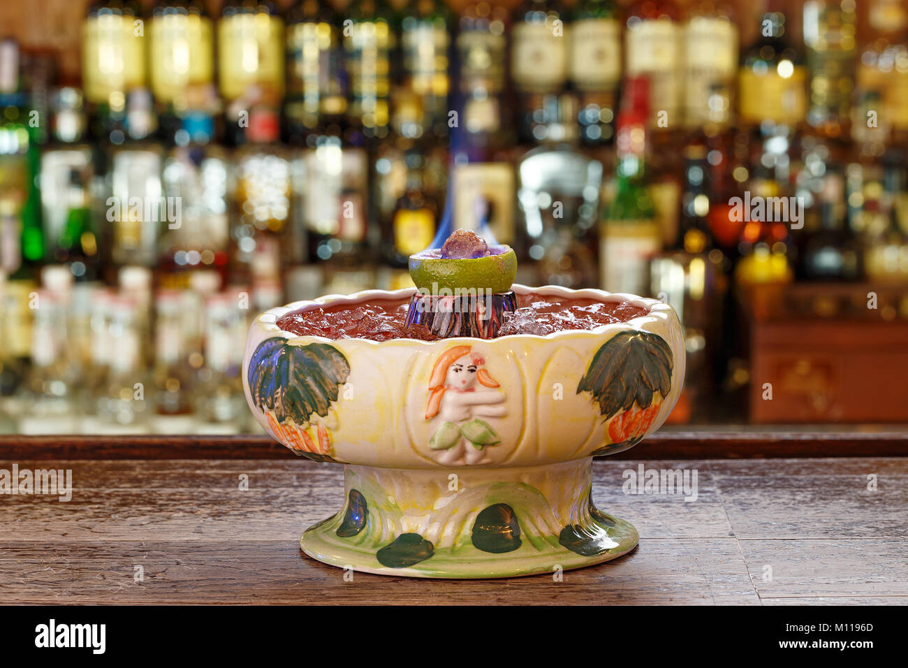 Zombie volcano Cocktail Dark and Light Rums, 151proof Rum and