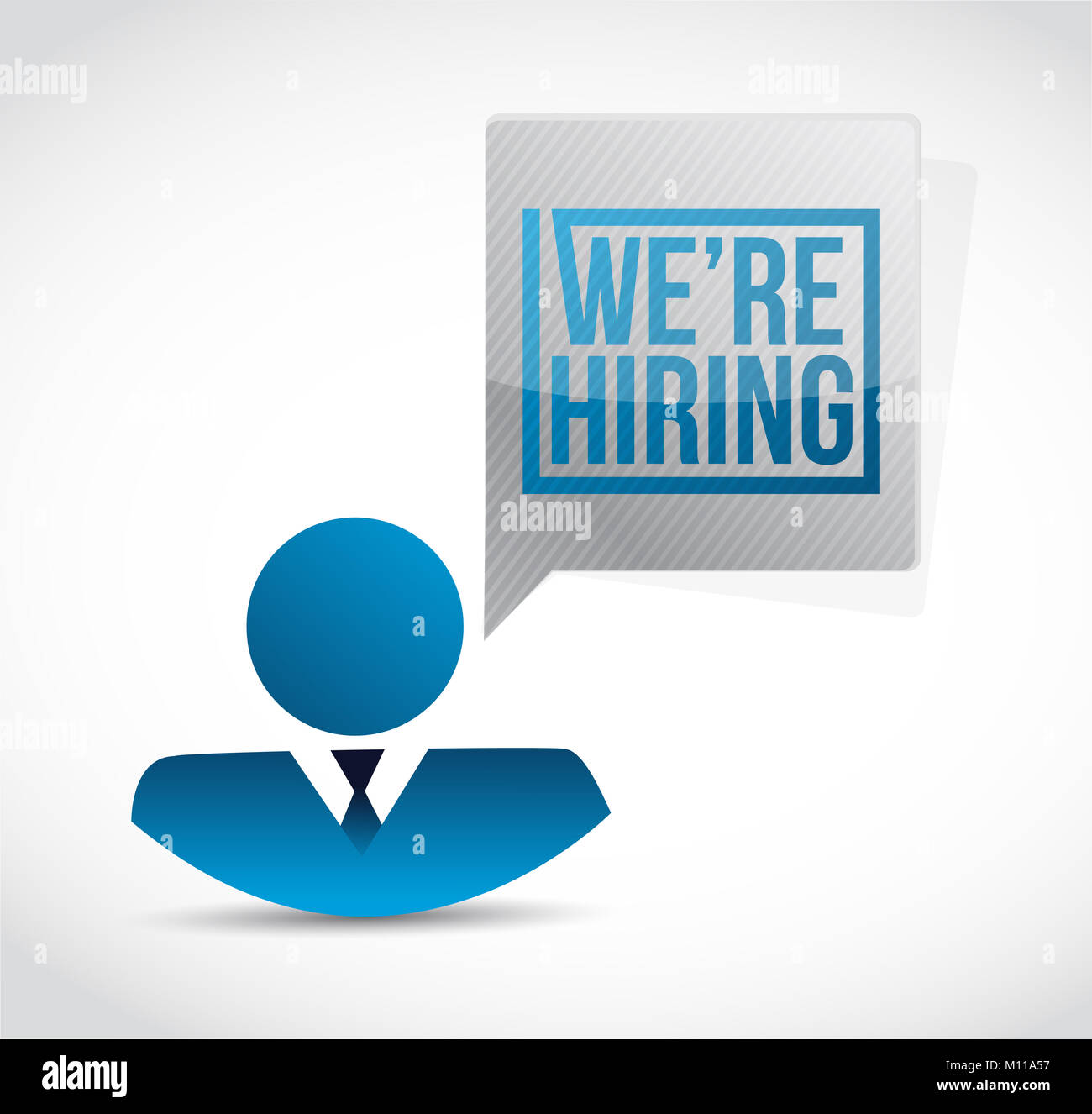 we are hiring avatar business sign concept illustration design isolated ...