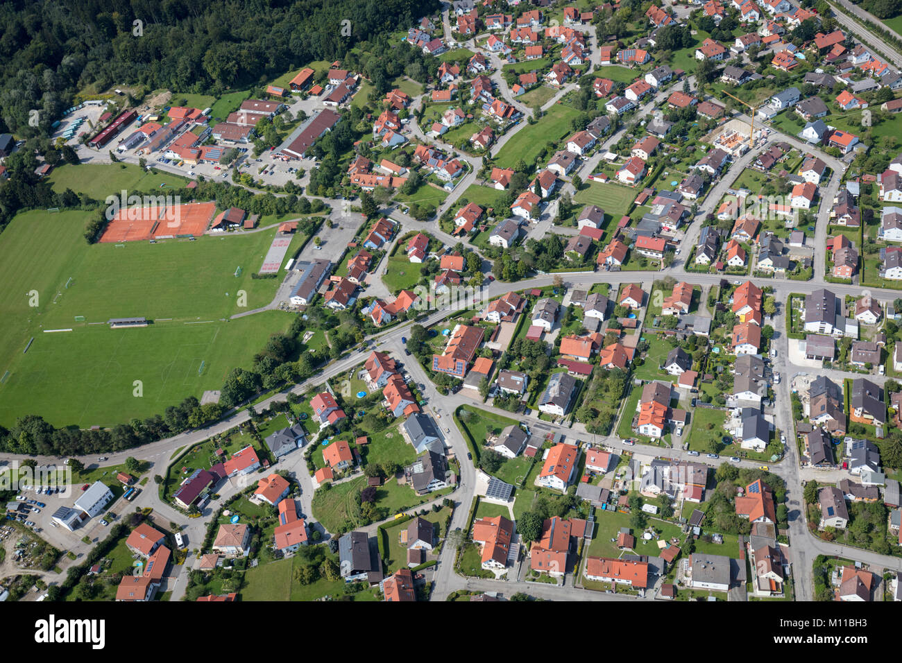 Aerial view of Türkenfeld, Bavaria, Germany Stock Photo - Alamy