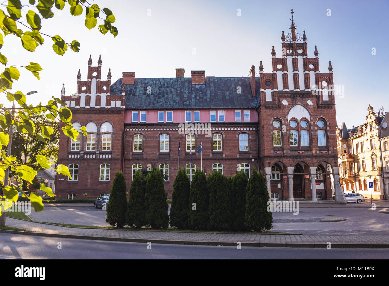 Building of local authorities in Ketrzyn town in Warmian-Masurian Voivodeship of Poland Stock Photo