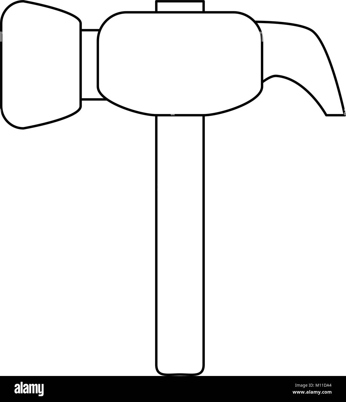 Hammer construction tool Stock Vector Image & Art - Alamy