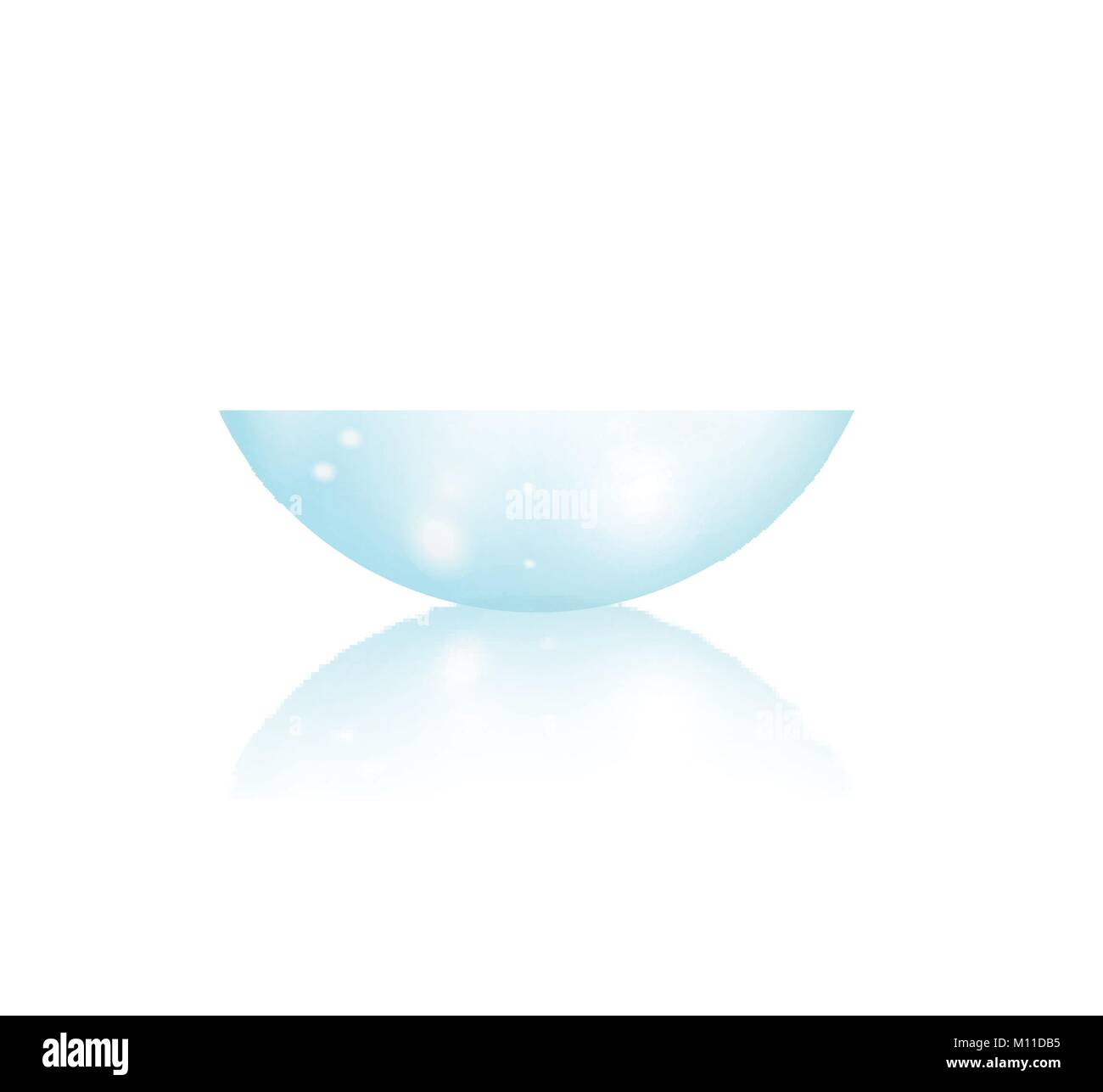 Contact lens. Side view. Realistic vector illustration Stock Vector