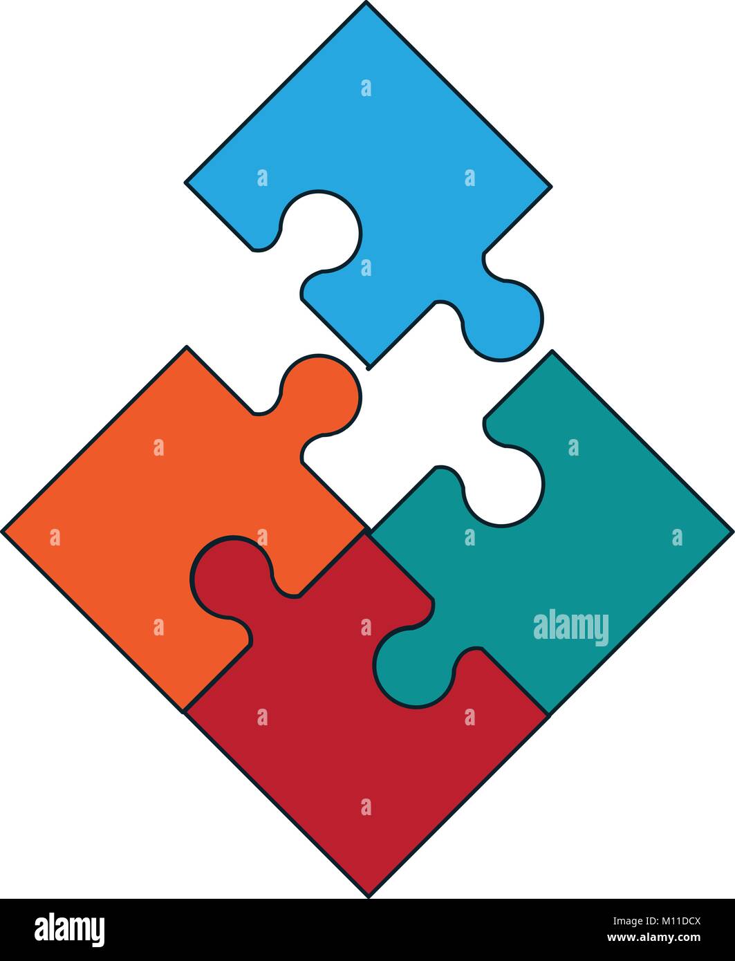 Jigsaw puzzle symbol Stock Vector Image & Art Alamy