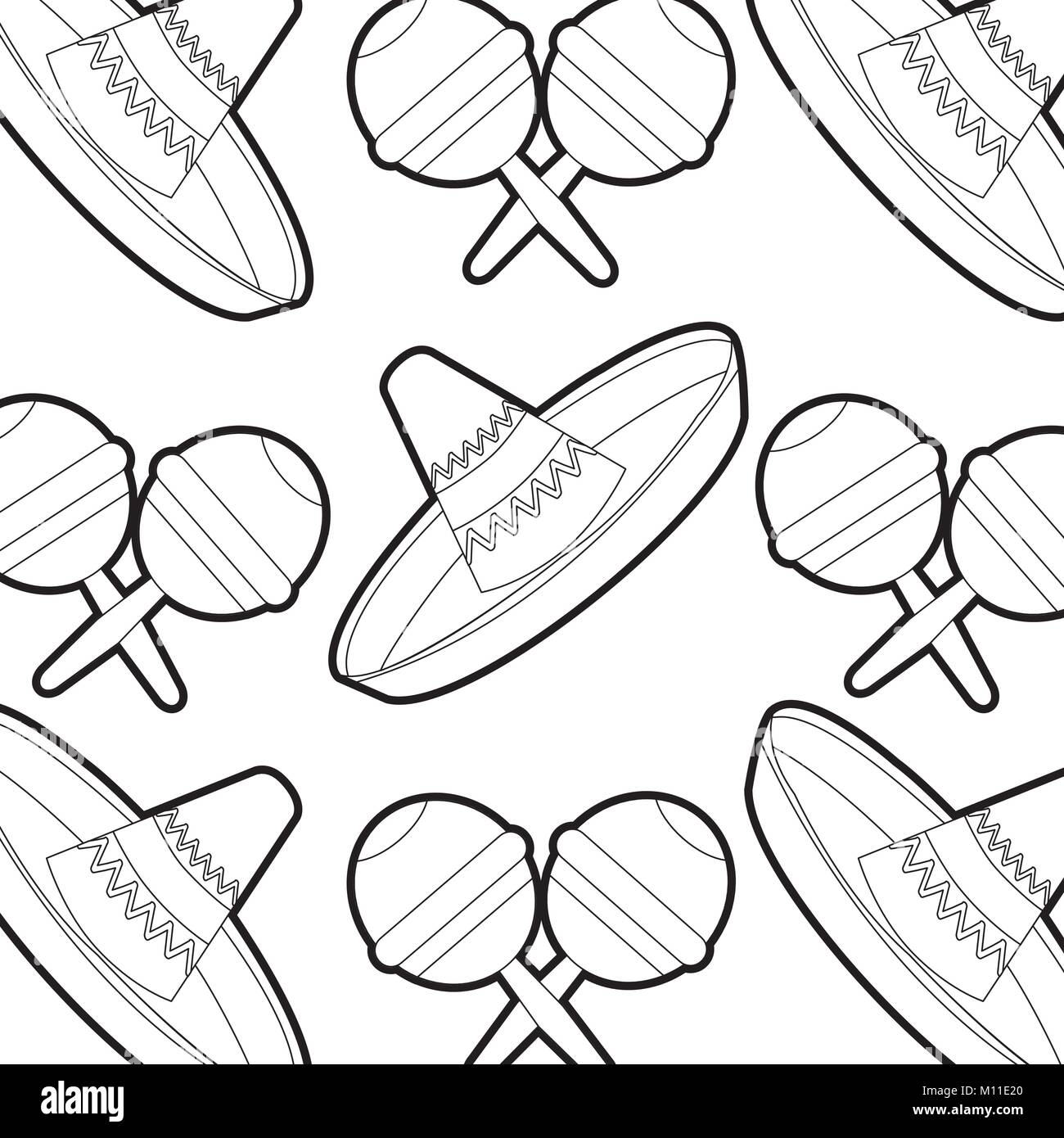 Maracas and hat design Stock Vector Image & Art - Alamy