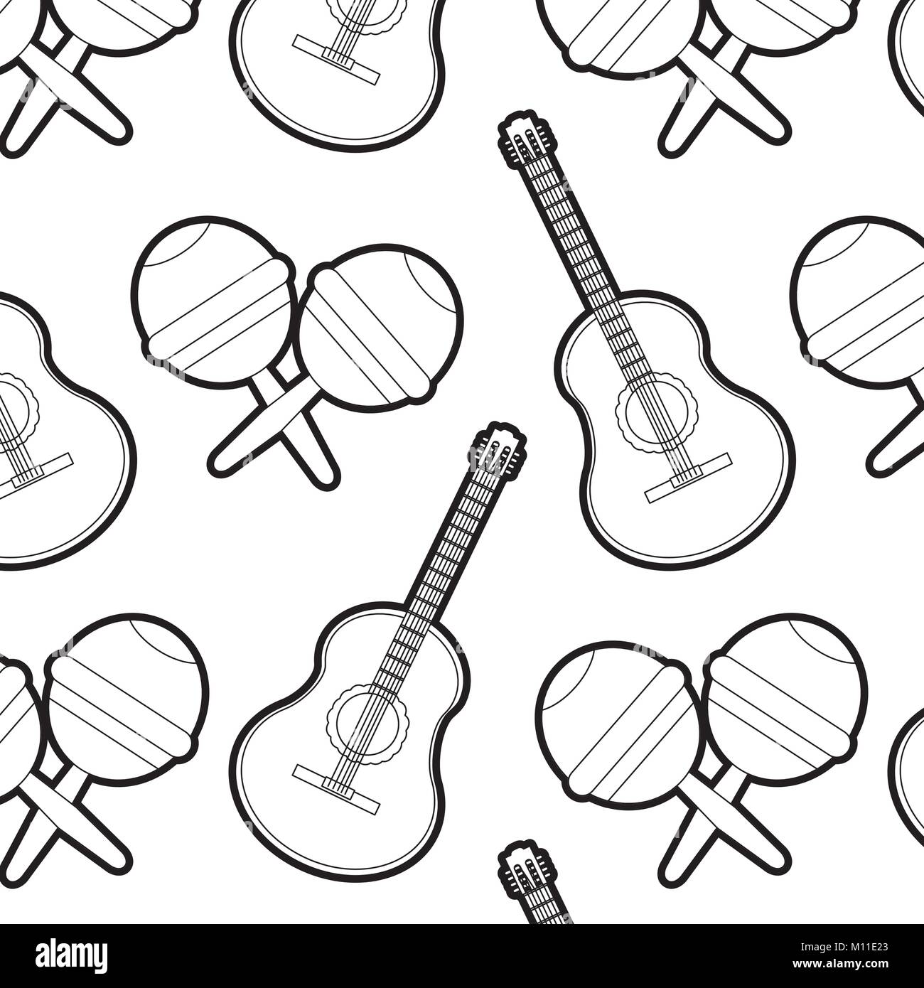 Maracas and guitar design Stock Vector Image & Art - Alamy