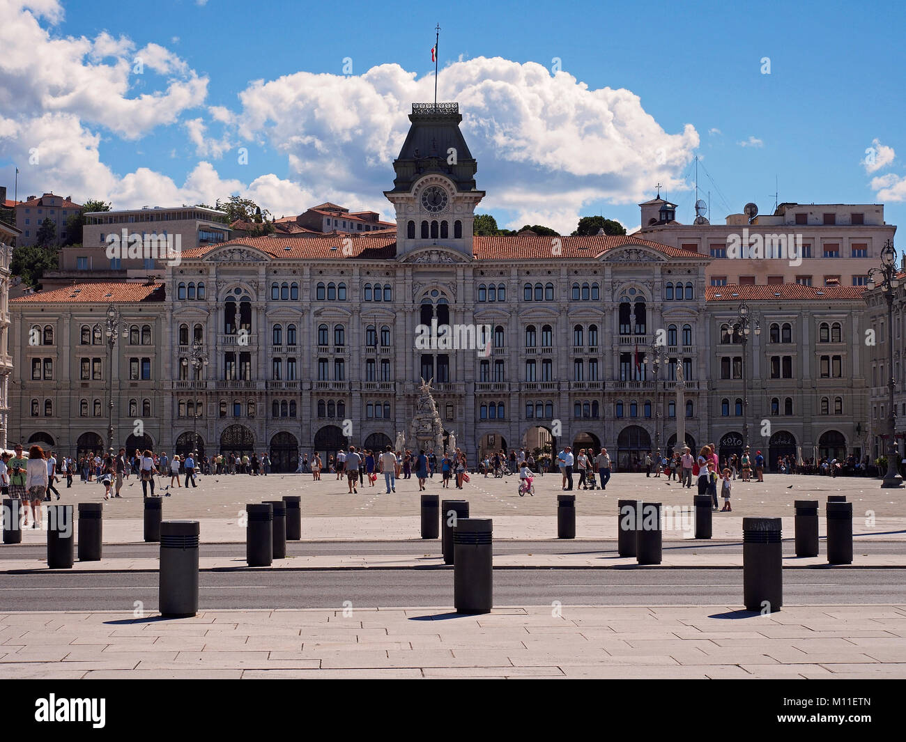 Trieste. The City Hall building in Piazza Unità d'Italia. Stock Photo