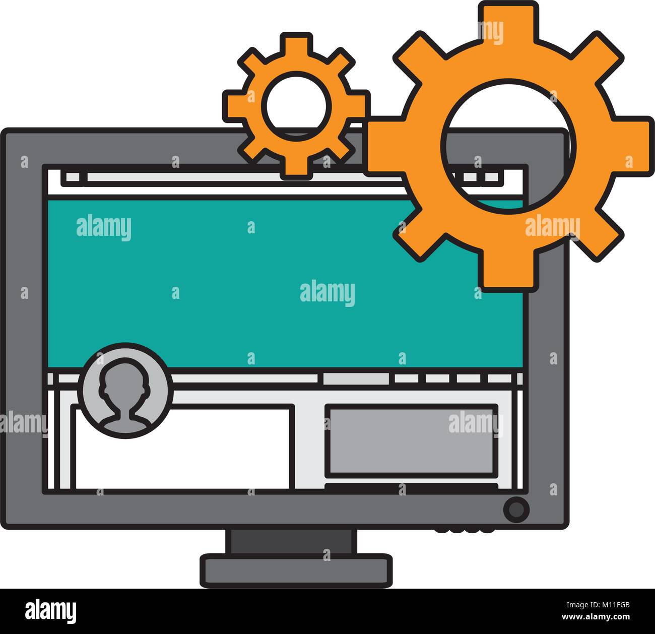 Computer Design Stock Image Isolated computer design Stock Vector Image & Art - Alamy