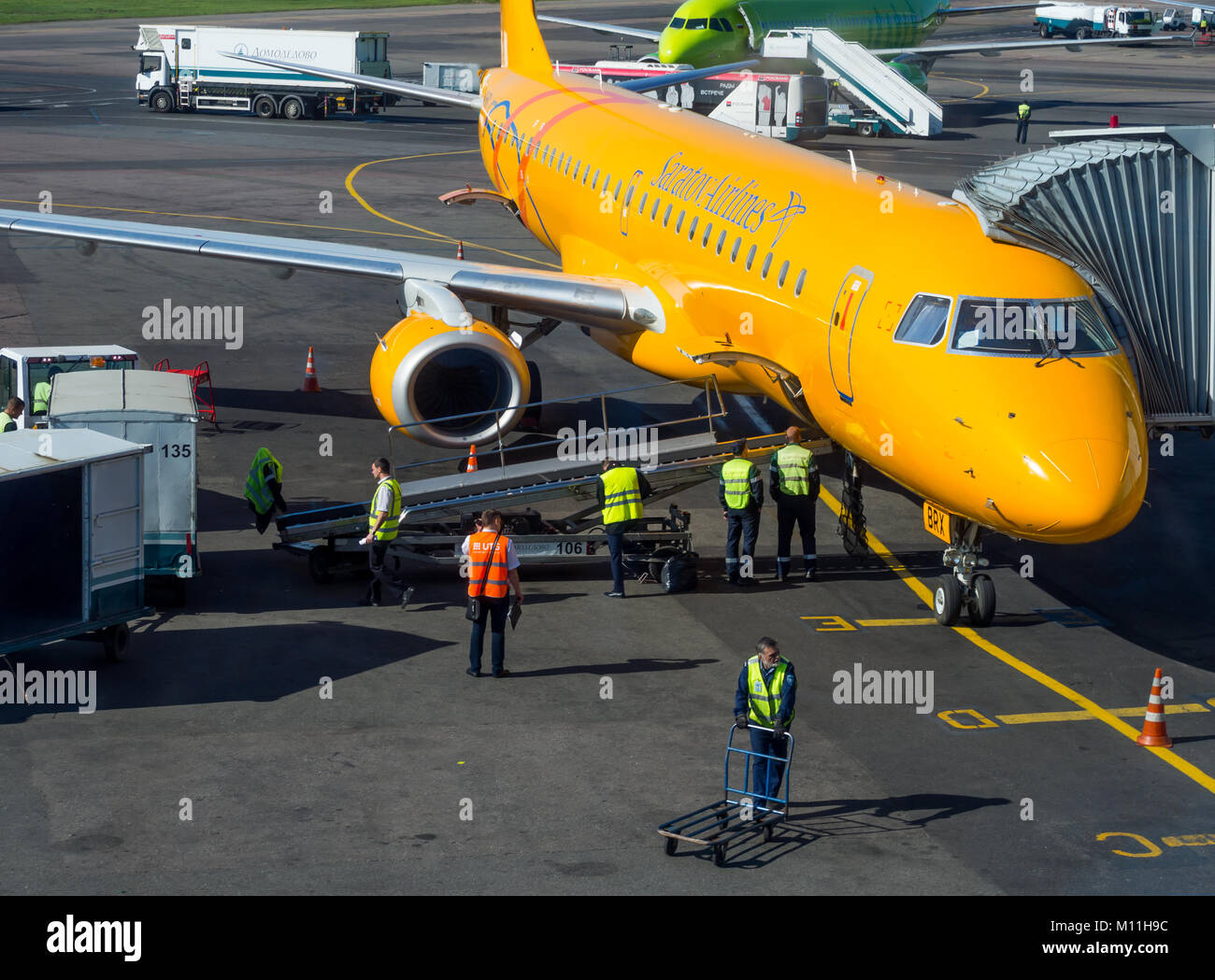 Moscow, Russia - June 01, 2016, Airplane airline "Saratov Airlines" at ...