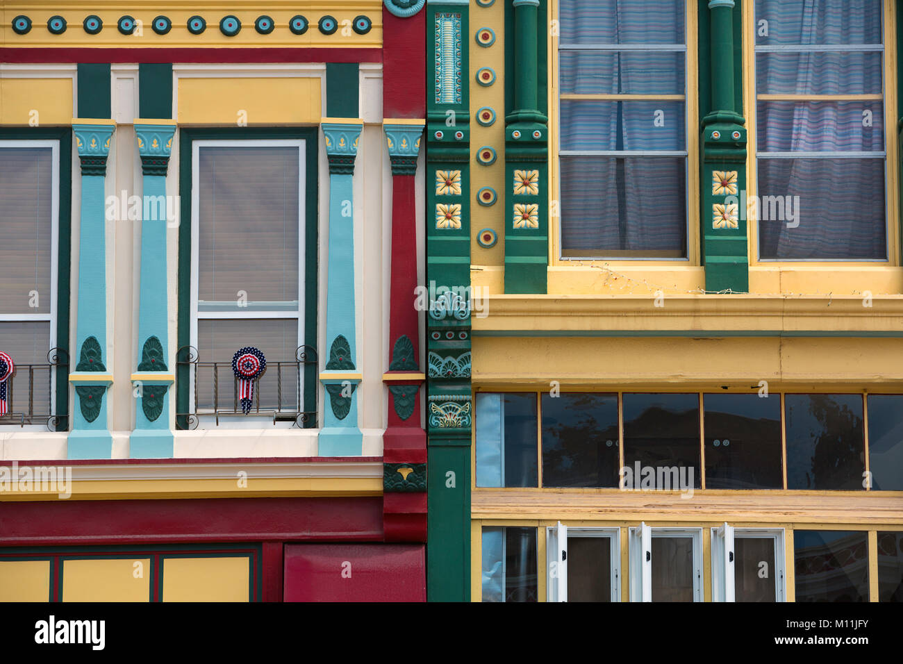 Colorful buildings in Philipsburg, Montana. USA Stock Photo