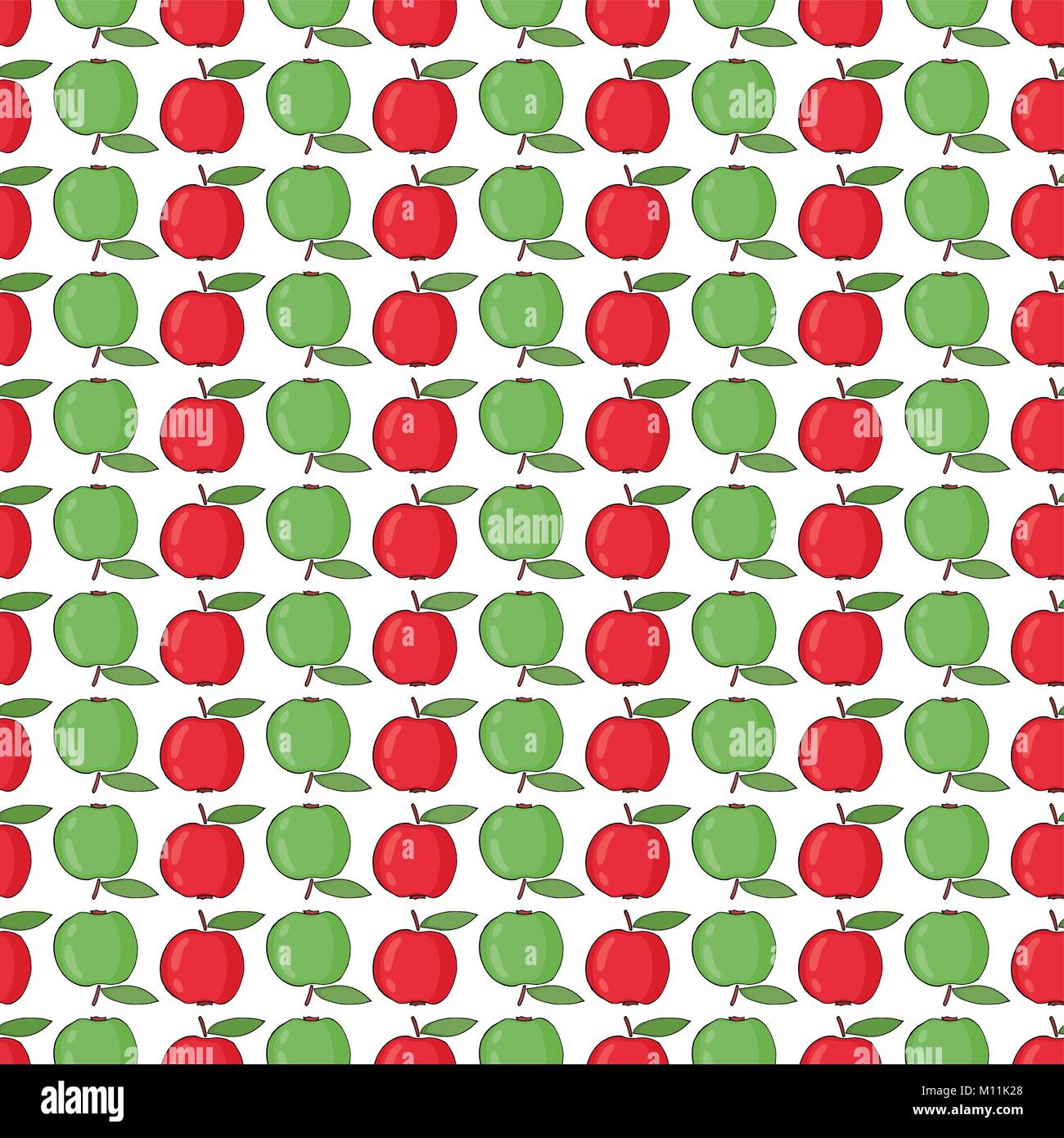 Seamless pattern background with colorful apples Stock Vector Image ...