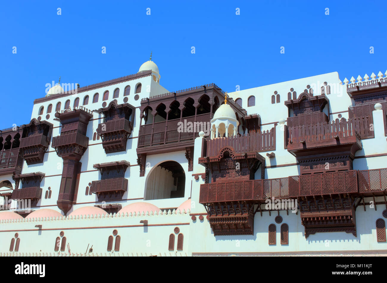 Details of Jeddah Old Mosque, Saudi Arabia Stock Photo
