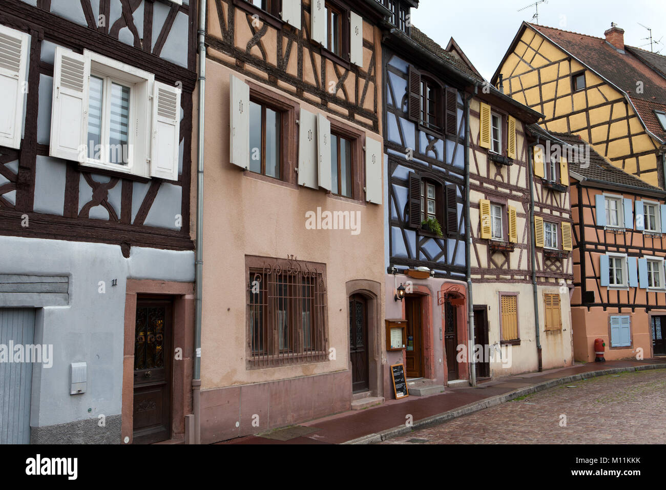 Half timbered houses of Colmar, Alsace, France Stock Photo