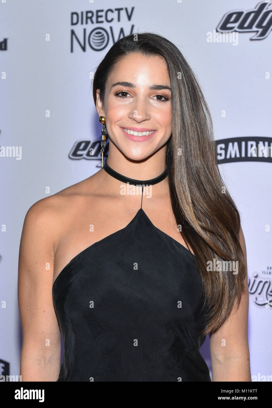 Olympian Aly Raisman attends the Sports Illustrated Swimsuit 2017 launch event at Center415 Event Space on February 16, 2017 in New York City. Stock Photo