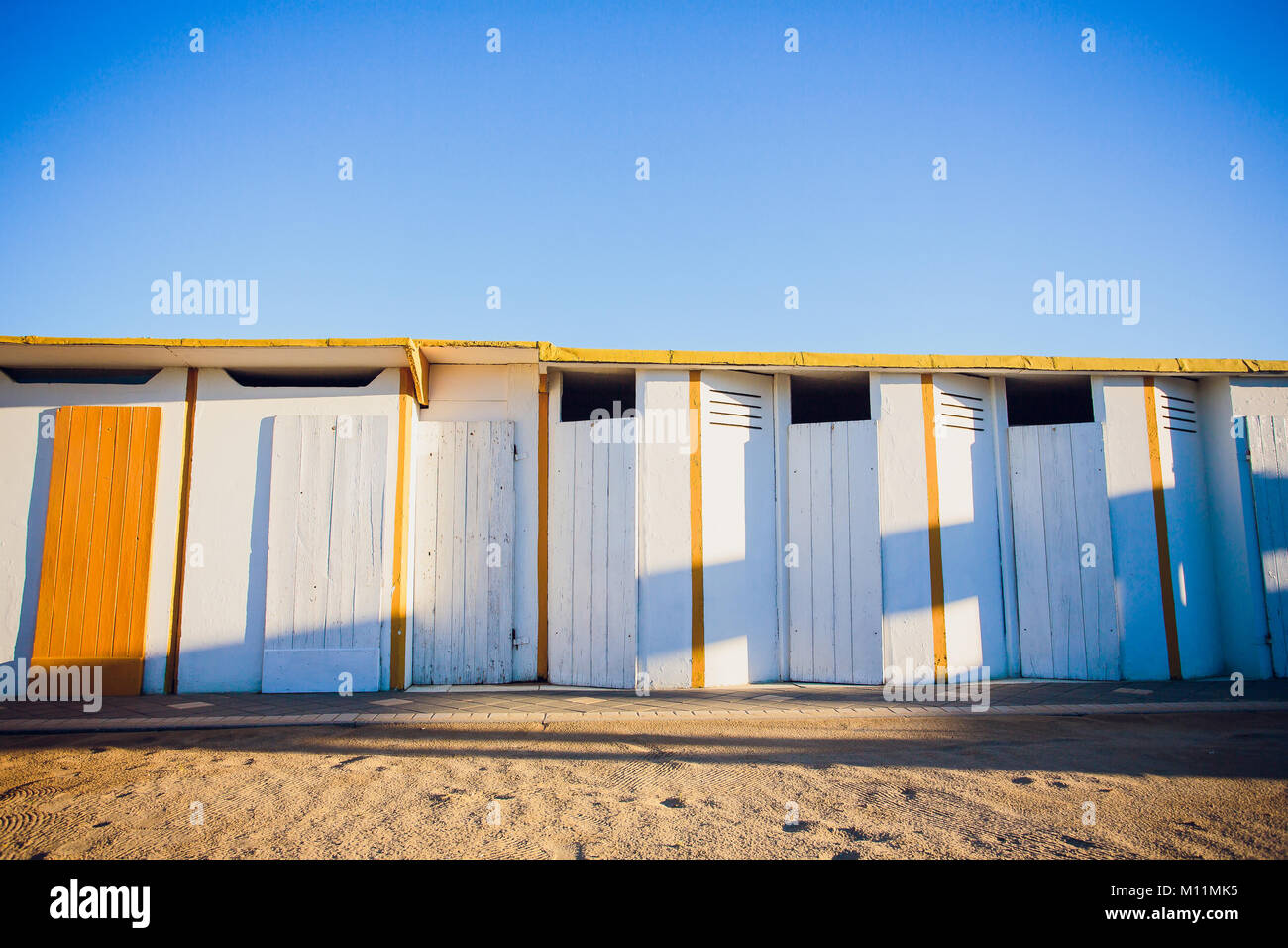 Beach Changing Rooms Blue Cabin Sea Dressing Room Lockers Room