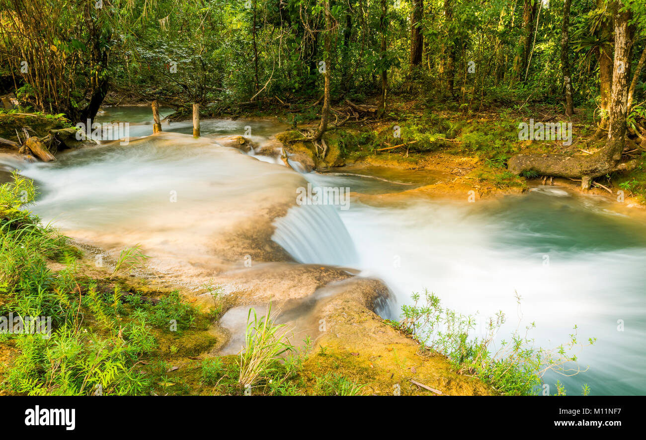 Agua Azul waterfall near Palenque in Chiapas, Mexico Stock Photo