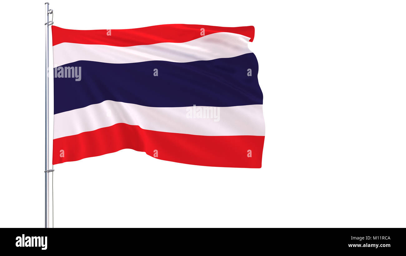 Thai National Color Red White Blue Ribbon Isolated on White Background  Stock Photo - Image of harmony, asia: 102747154