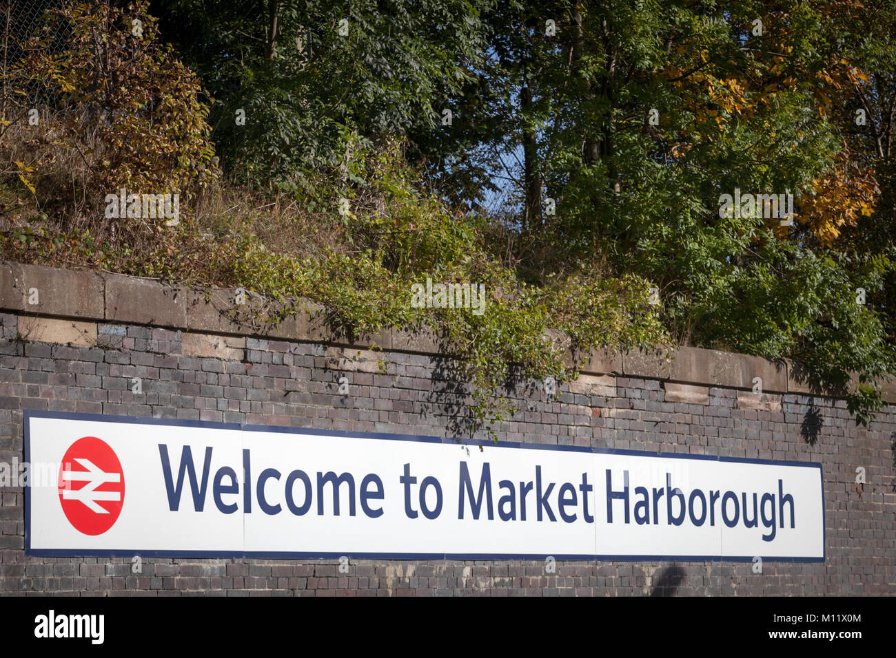 Market Harborough Railway Station sign, Market Harborough