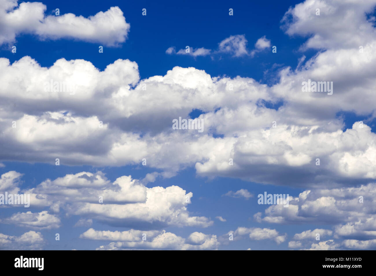 Blue sky with white and gray clouds Stock Photo Alamy