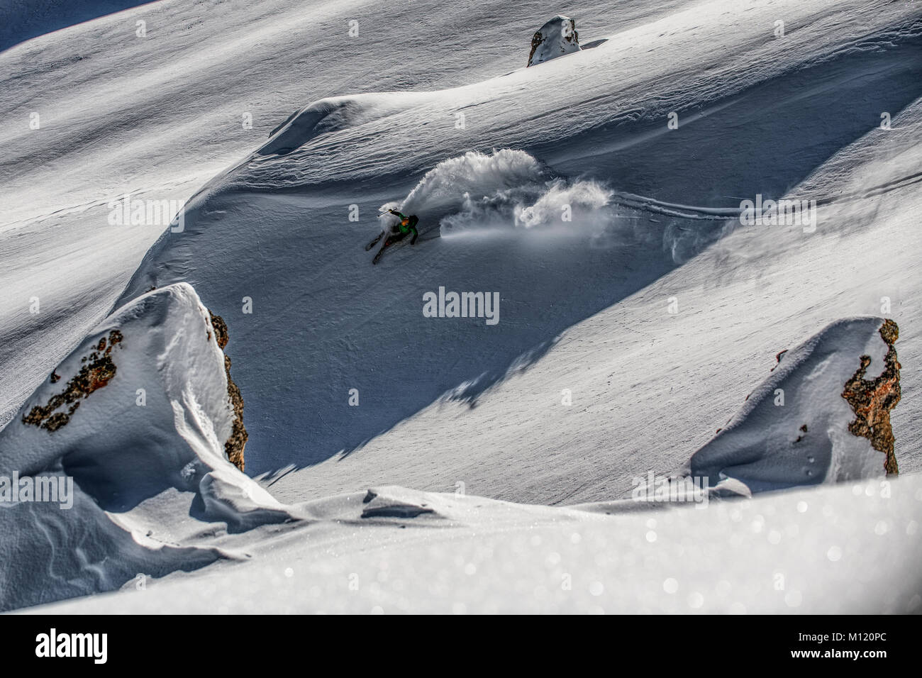 Off piste tracks hi-res stock photography and images - Alamy