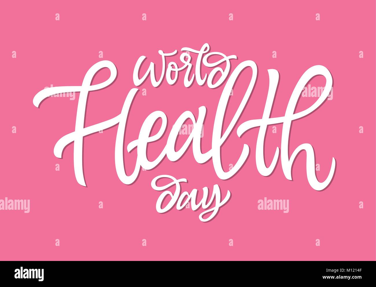 World Health Day - vector hand drawn brush pen lettering Stock Vector ...