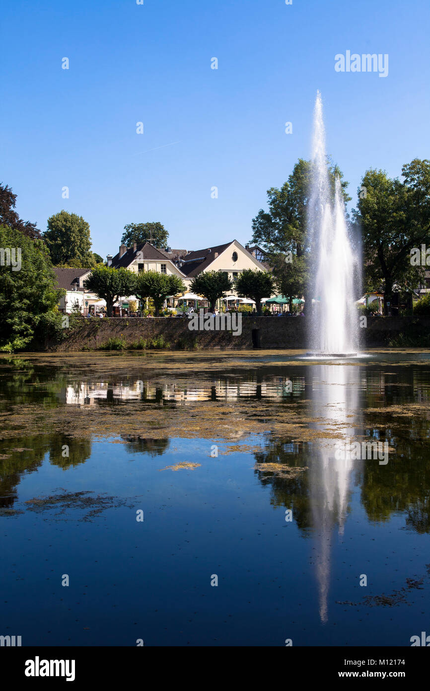 Germany, Cologne, water fountain at the Groov in the district Zuendorf, the Groov is a former Rhine island with a silted  river arm.  Deutschland, Koe Stock Photo