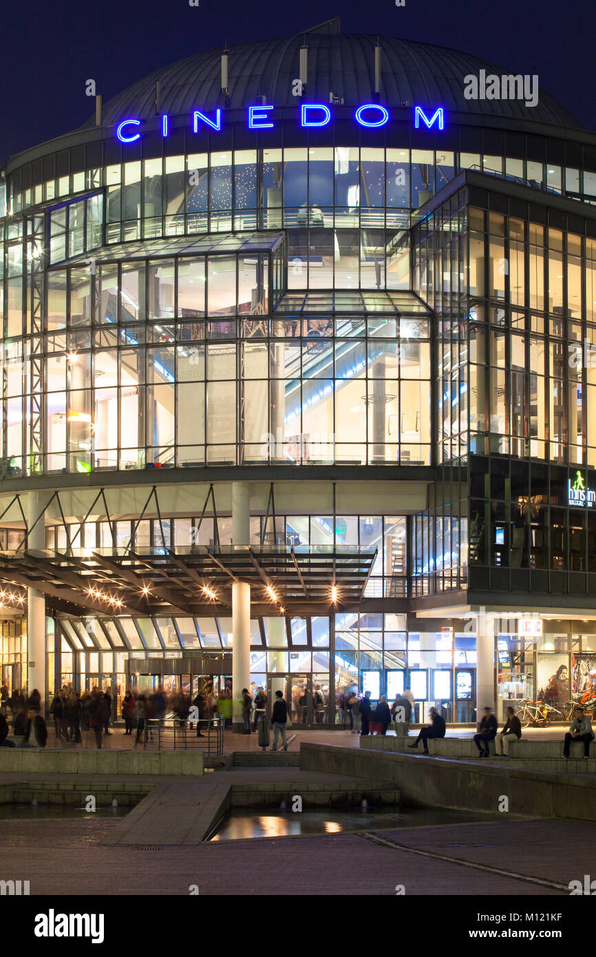 Germany, Cologne, the cinema Cinedom at the Mediapark.  Deutschland, Koeln, das Multiplex Kino Cinedom im Mediapark. Stock Photo