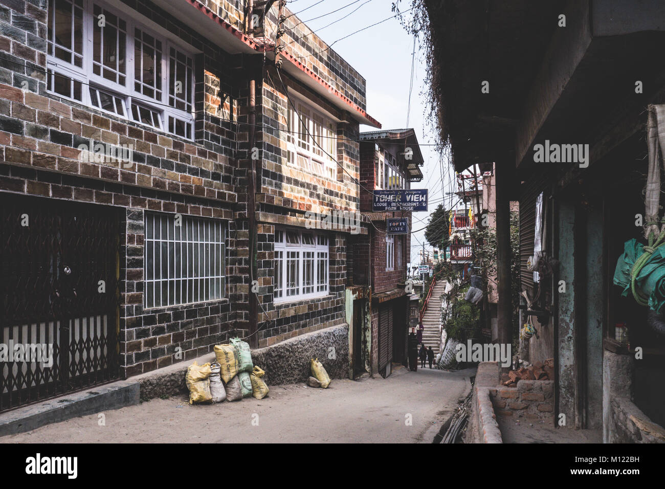 City Streets of Darjeerling, India Stock Photo