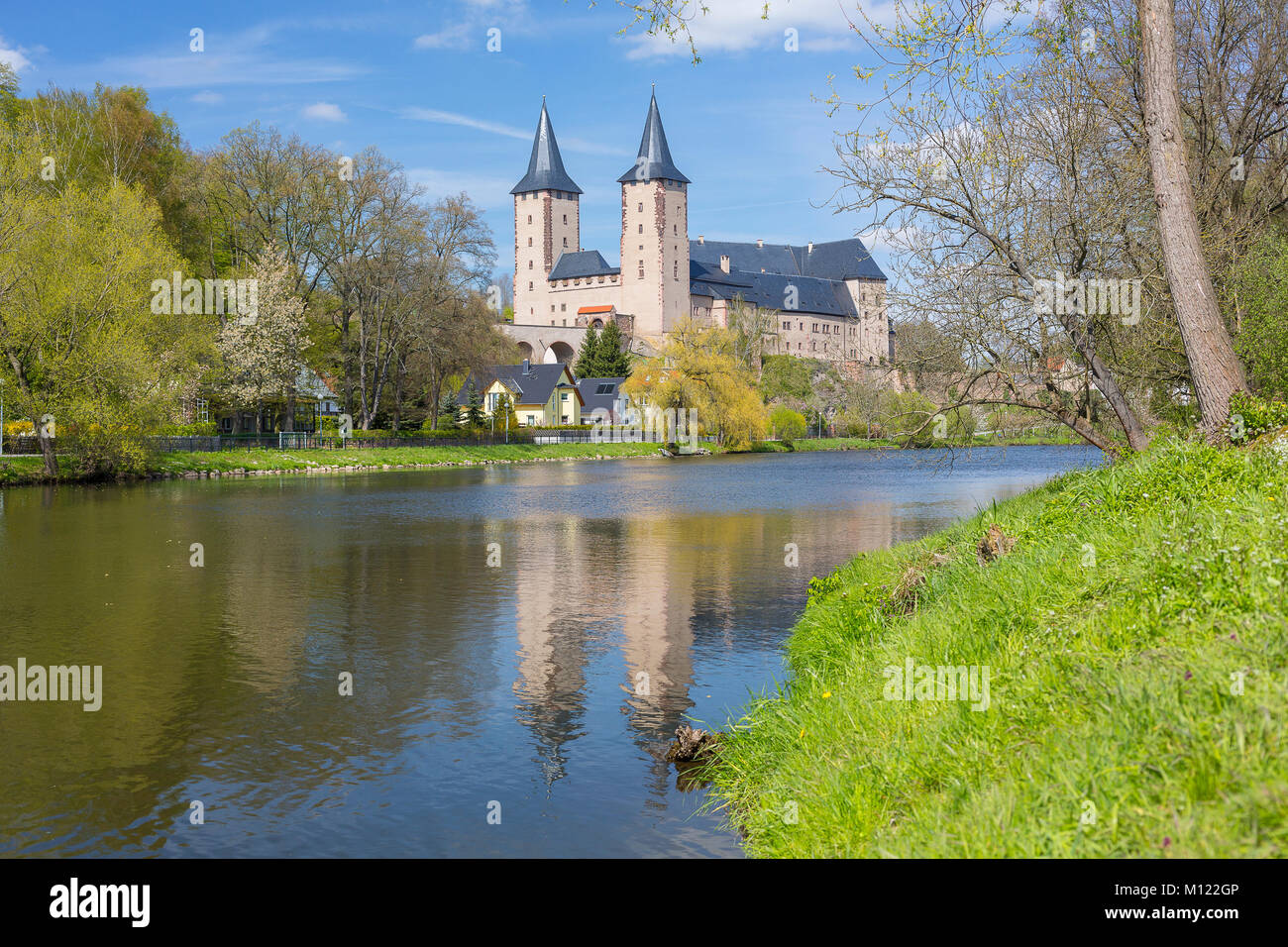 Castle Rochlitz On The River Zwickauer Mulde Saxony Germany Stock Photo 