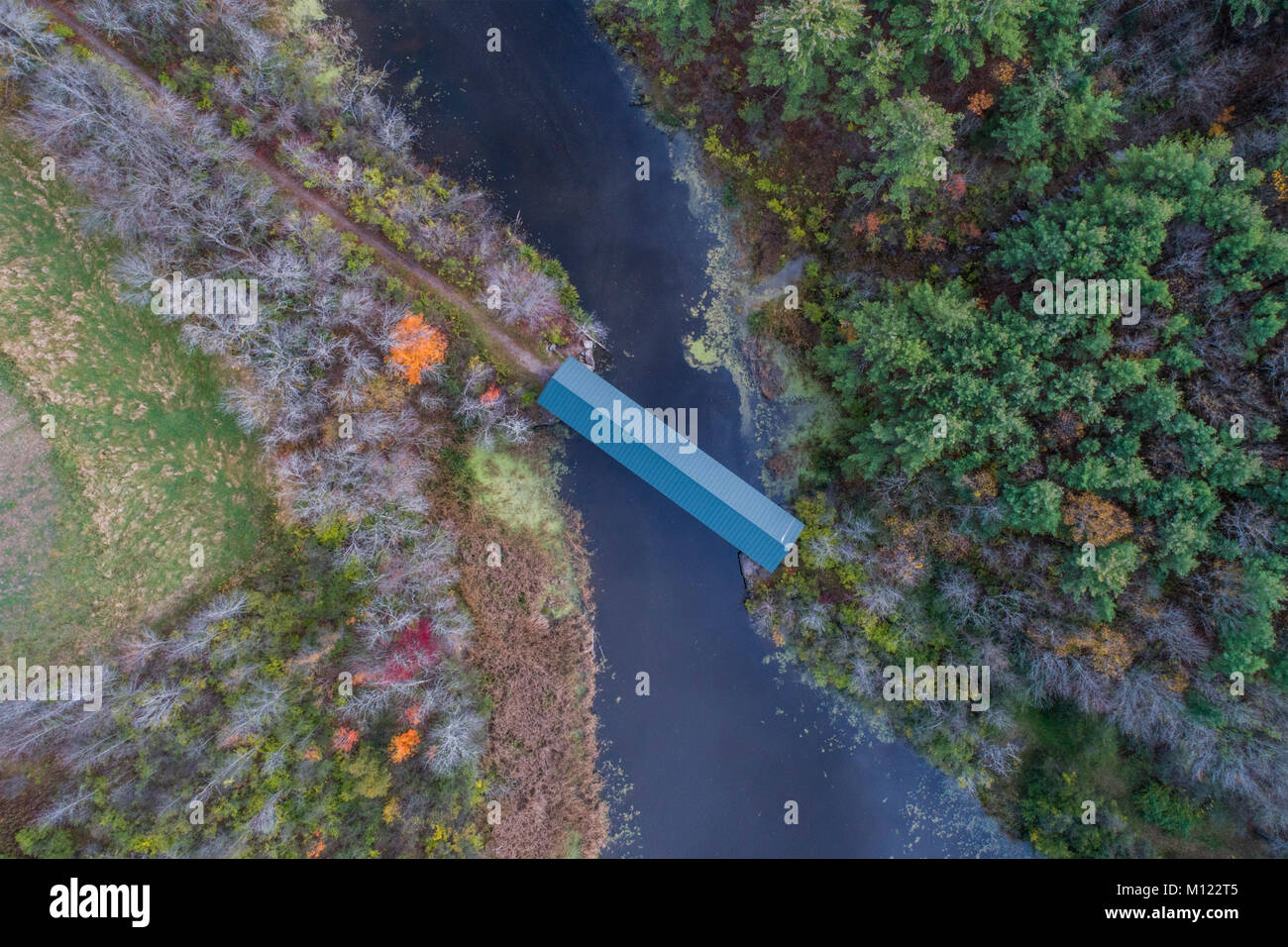 Wooden bridge,East Shoreham Covered Railroad Bridge,Shoreham,Vermont,USA Stock Photo Alamy