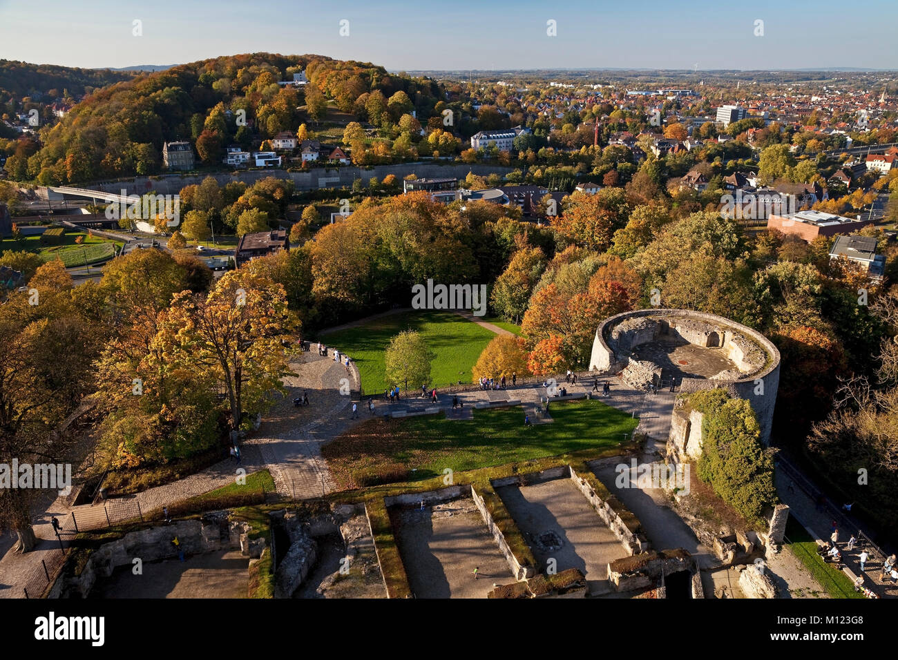 City view from Sparrenburg Castle,Bielefeld,East Westphalia-Lippe,North Rhine-Westphalia,Germany Stock Photo