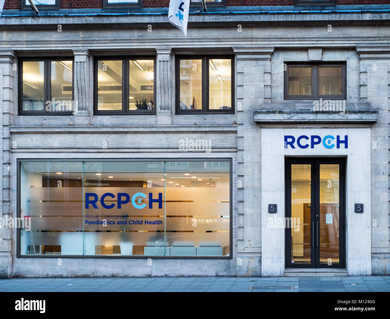 RCPCH - the Royal College of Paediatrics and Child Health on Theobalds Road in Central London, founded in 1996 Stock Photo