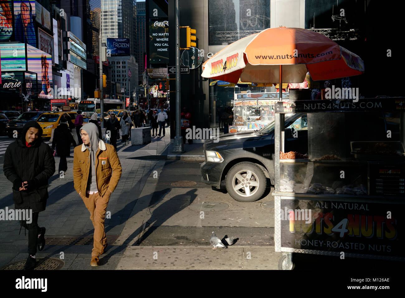 Times square winter view hi-res stock photography and images - Alamy