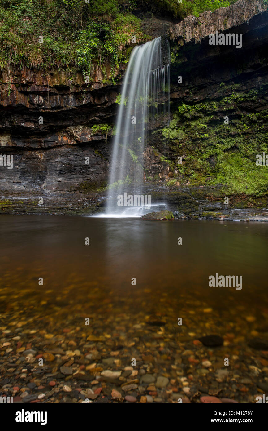 Waterfall in the Brecon Beacons, Wales Stock Photo