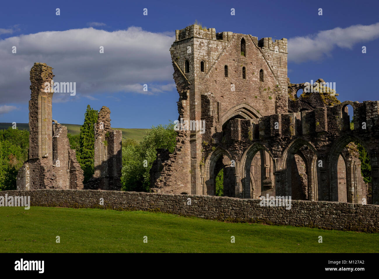 The ruins of Llanthony Priory, Brecon Beacons, Wales Stock Photo