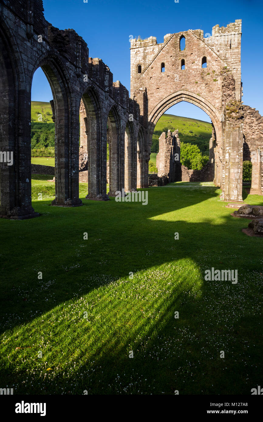 The ruins of Llanthony Priory, Brecon Beacons, Wales Stock Photo