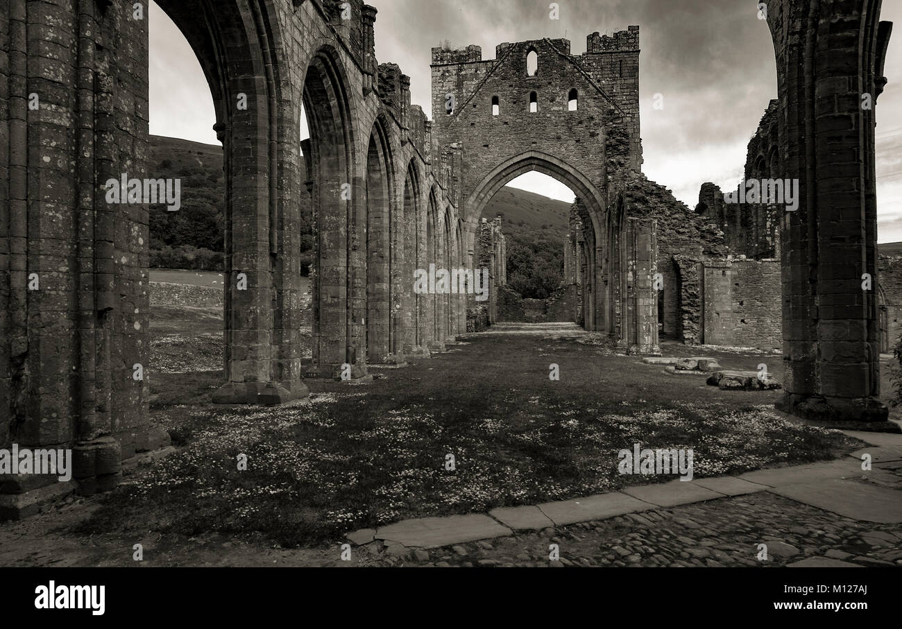 The ruins of Llanthony Priory, Brecon Beacons, Wales Stock Photo