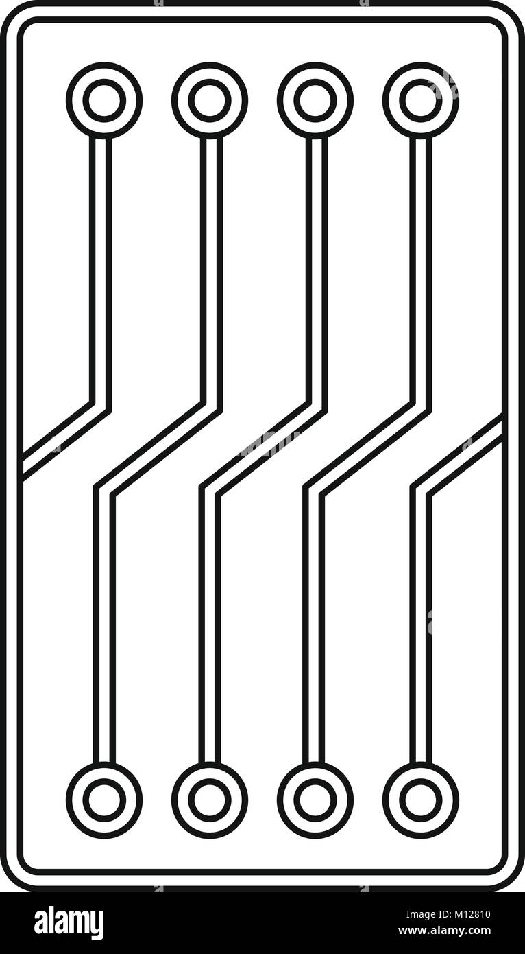 Circuit board icon outline Stock Vector Image & Art - Alamy