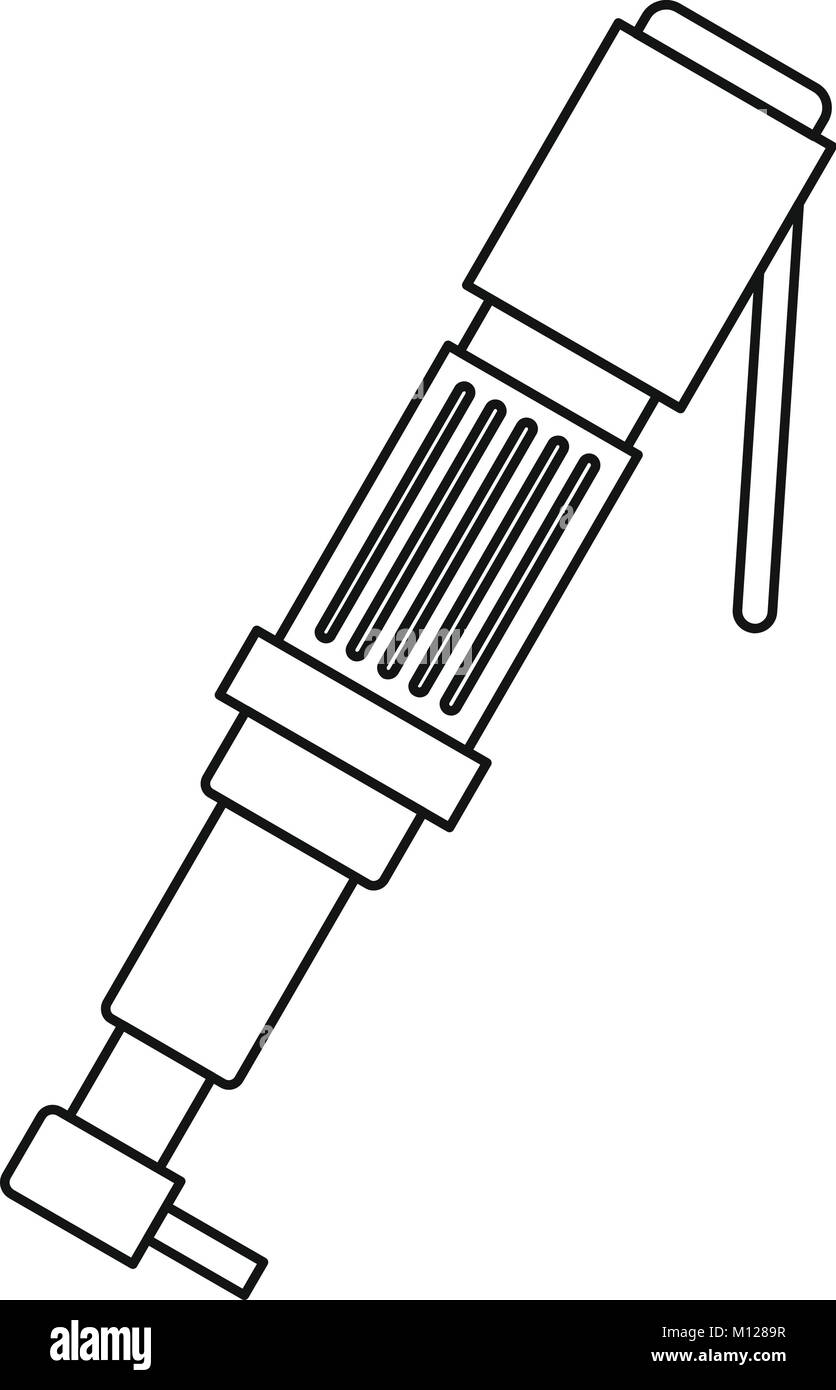 Pneumatic screwdriver icon outline Stock Vector