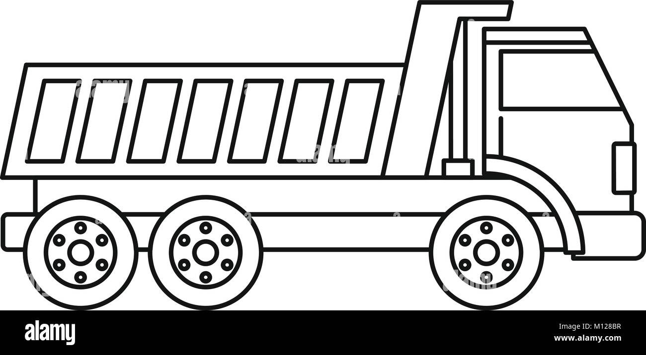 Dump Truck Outline Clip Art