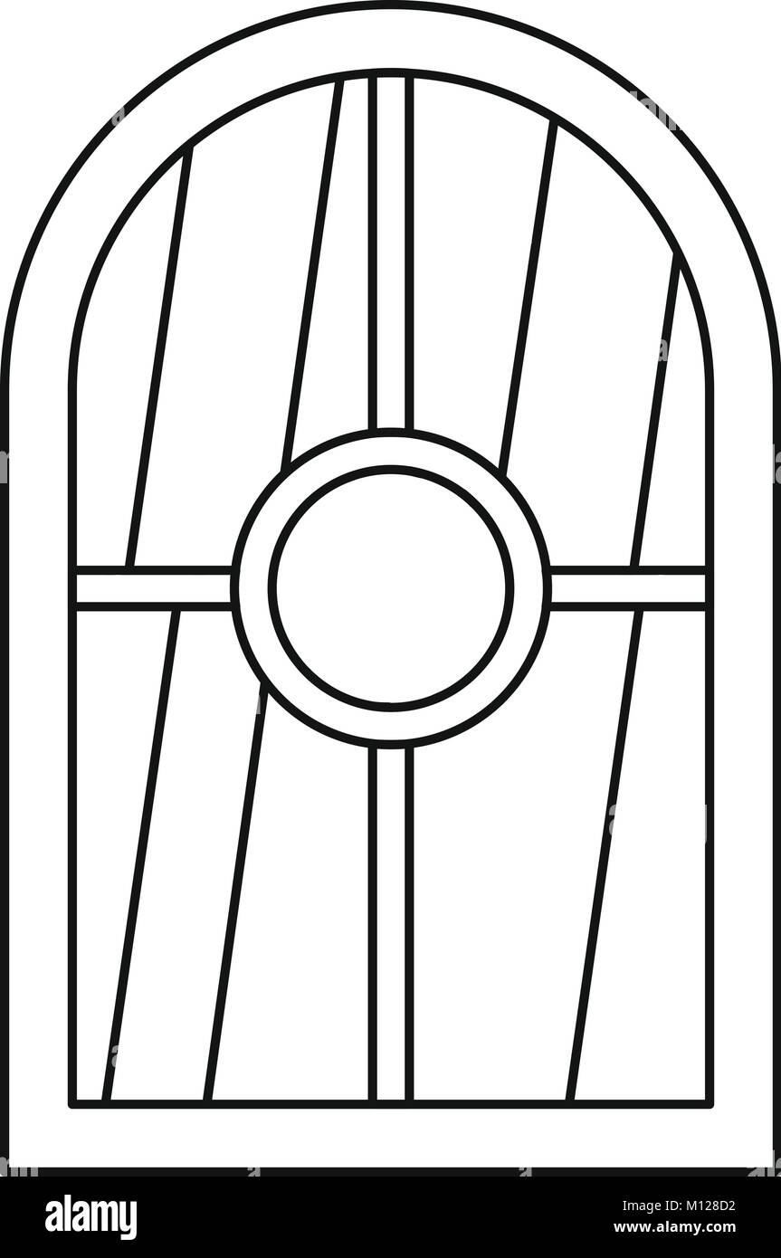 White arched window icon outline Stock Vector Image & Art - Alamy