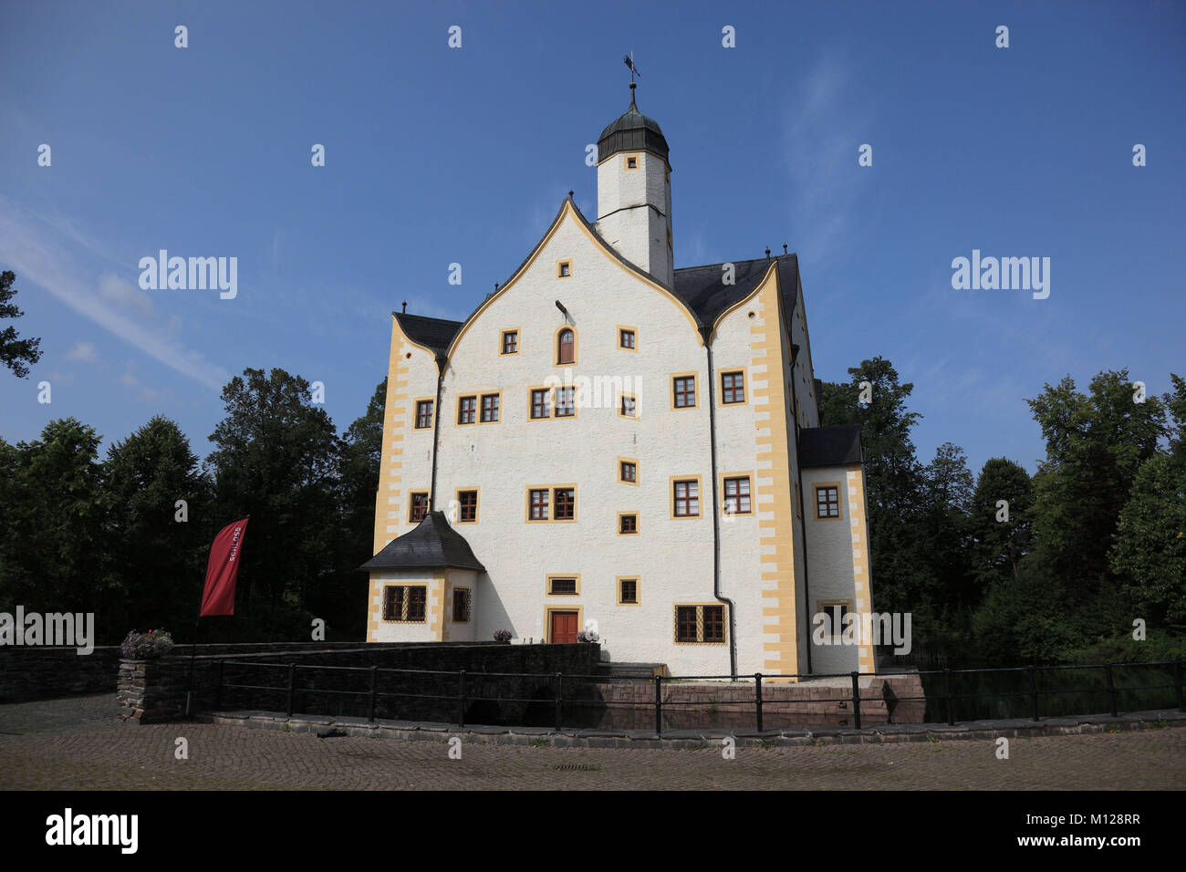 water castle, moated castle of Klaffenbach, village Klaffenbach part of ...
