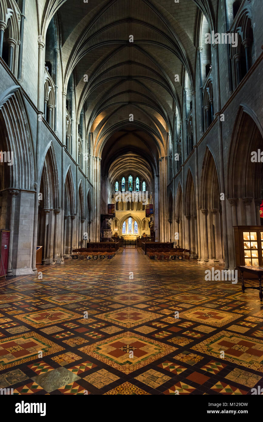 Inside St Patrick's Cathedral, Dublin Stock Photo